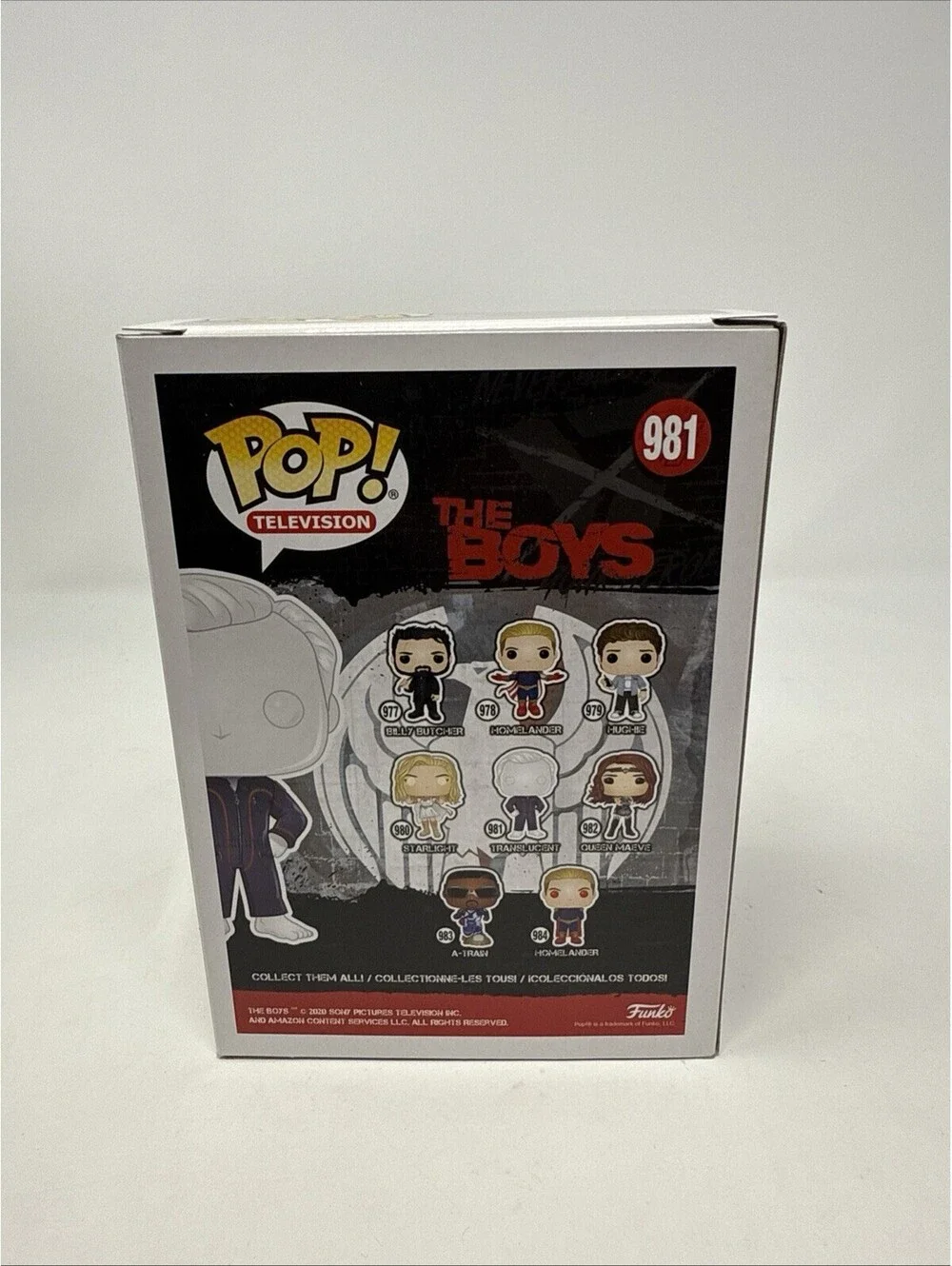 Funko Pop! Television The Boys Translucent Clear/Blue Vinyl Figure #981